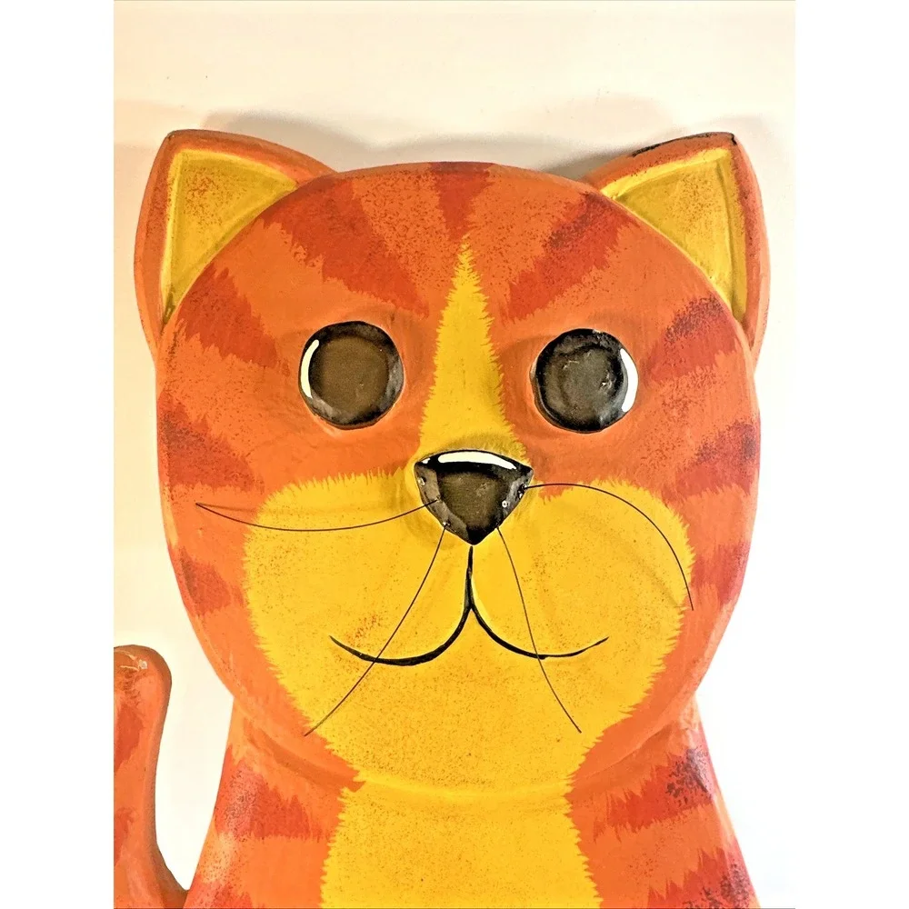 Whimsical Cat Chalk Board with 4 Peg Hooks- 20